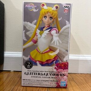 Banpresto Glitter & Glamours Eternal Sailor Moon Figure - White, Yellow, Pink